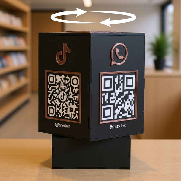 Personalized Unique Acrylic QR stand (Rotatable)