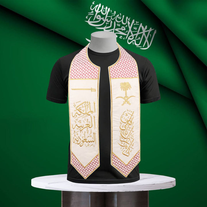 Custom Embroidered Velvet Scarfs for all GCC National Days - Karyan Art | كاريان أرت 