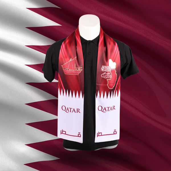 Qatar National Day Printed Shawl - Karyan Art | كاريان أرت 