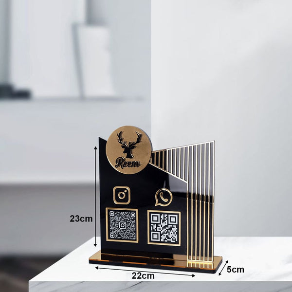 Premium Dual Layered Acrylic QR Stand