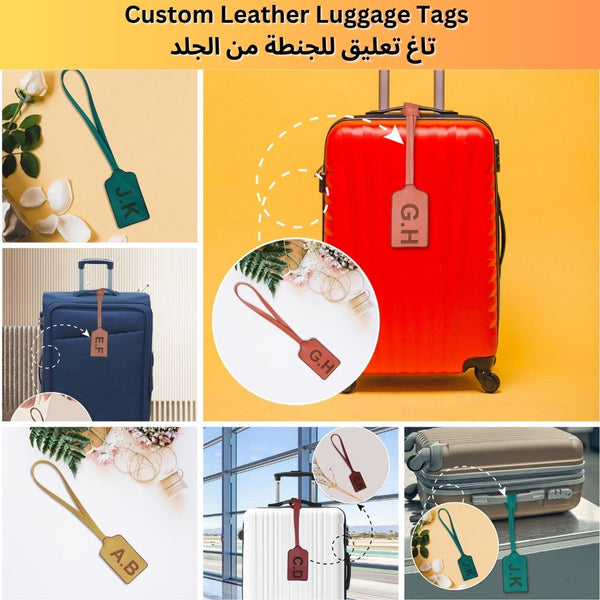 Custom Leather Name Tags for Luggage