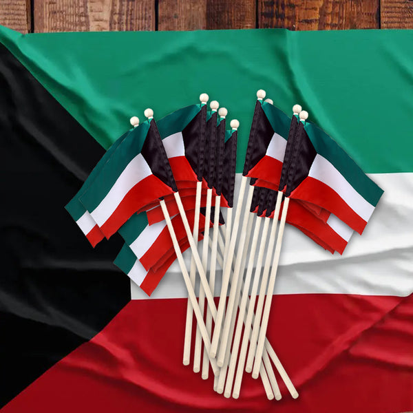 Hand Flags for Celebrate Kuwait National Day