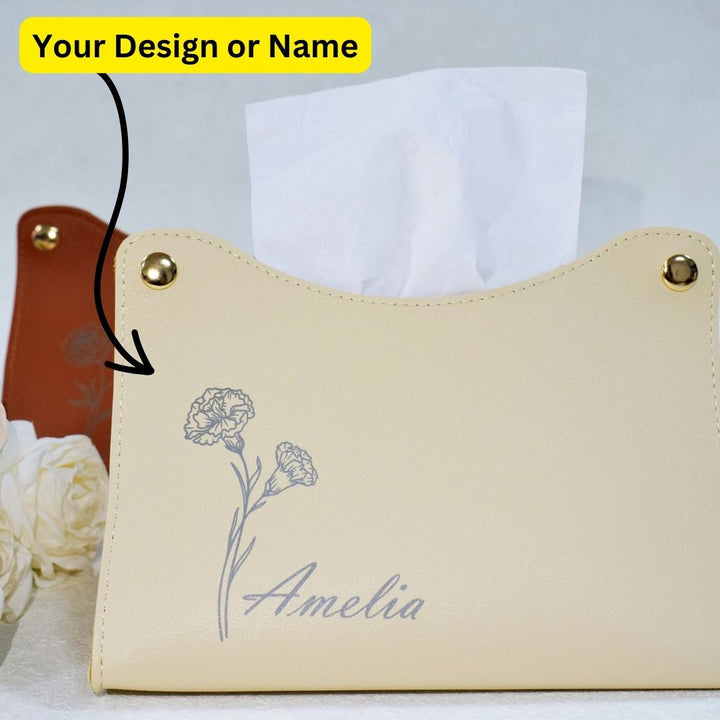 Custom Leather Cover for Tissue Papers - Karyan Art | كاريان أرت 