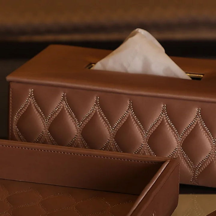 Custom Leather Cover for Tissue Papers - Karyan Art | كاريان أرت 