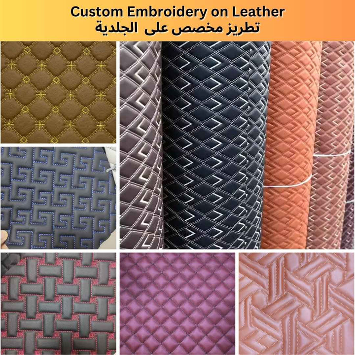 Custom Embroidery on Leather - Best Embroidery Services on Leather - Karyan Art | كاريان أرت 