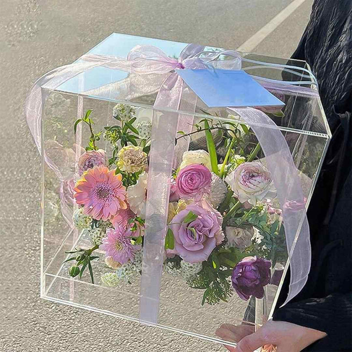 Custom Acrylic Boxes for Flowers (Only Acrylic Box) - Karyan Art | كاريان أرت 