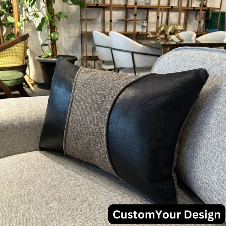 Custom Leather Pillow Covers with Embroidery - Karyan Art | كاريان أرت 