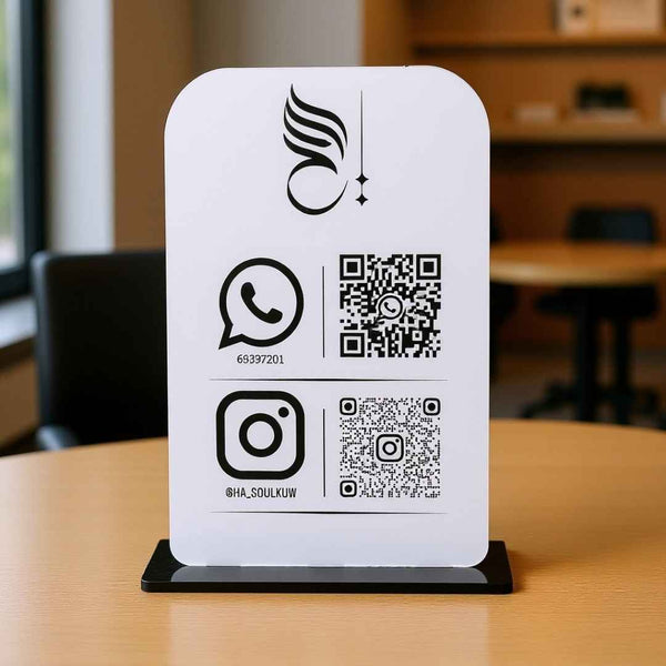 QR code Display Stand for Desk - Acrylic Stand