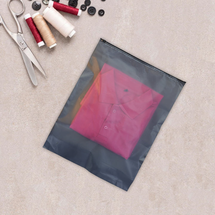 Customized Plastic Bag - Transparent Front & Back Is Black Color - Karyan Art | كاريان أرت 