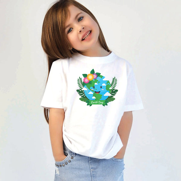 Earth Day -Earth Day Graphic Printed Cap And T-Shirt For Kids - Karyan Art | كاريان أرت 