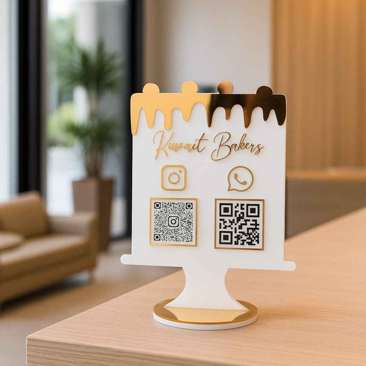 Code Emars Stand Custom Acrylic QR Code Stands - Desk Display Stand – Karyan Art ...