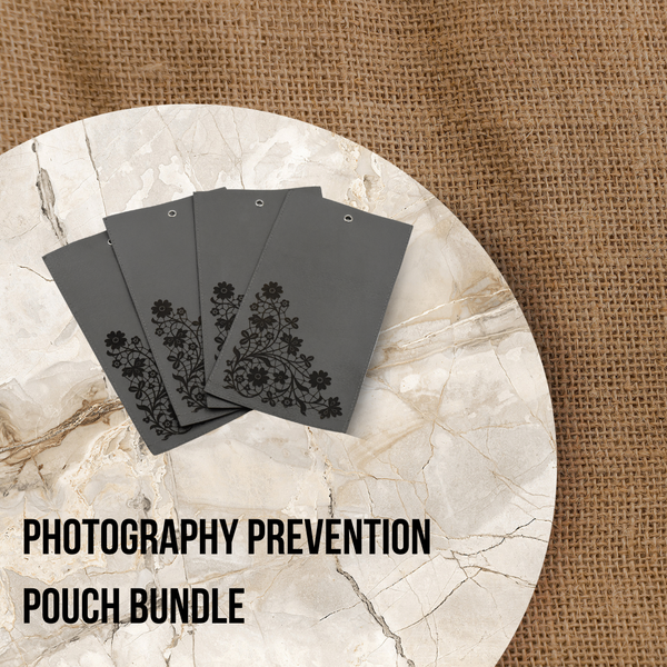 Leather - Phone Camera Protection Pouch (Grey Color)-غلاف حماية لكاميرا الهاتف من الجلد - (لون رمادي)