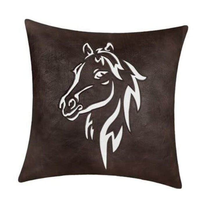 Custom Leather Pillow Covers with Embroidery - Karyan Art | كاريان أرت 