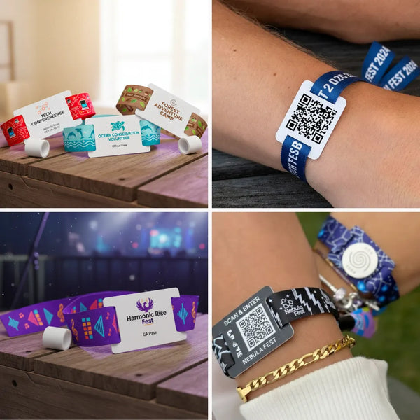 Wristband Printing - Fabric Wristbands with QR