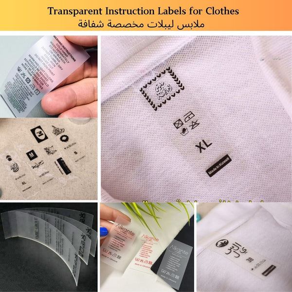 Custom Transparent label for Clothes