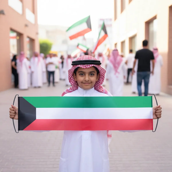 Hand Held Flag Banner for Kuwait National Day