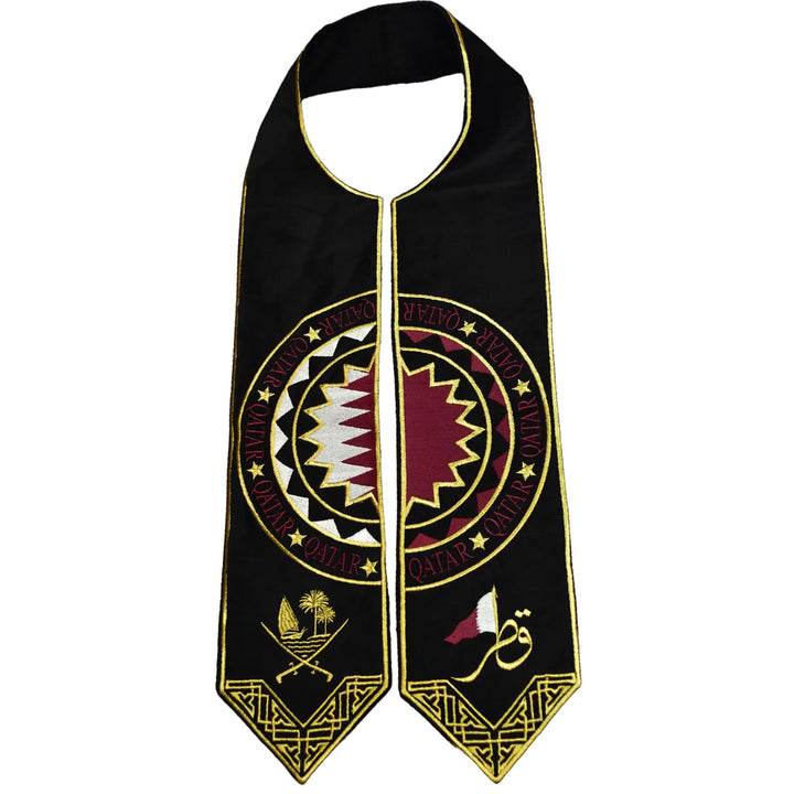 Qatar National Day Velvet Shawl with Embroidery - Karyan Art | كاريان أرت 