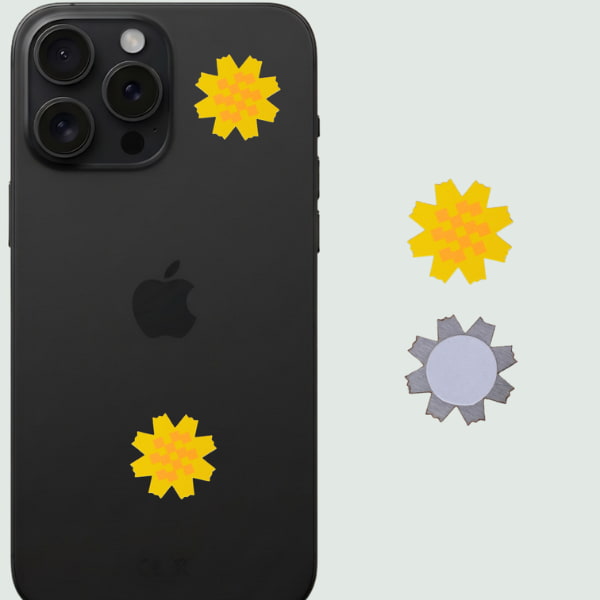 Al Arfaj Flower Metal Sticker for Mobile Phones