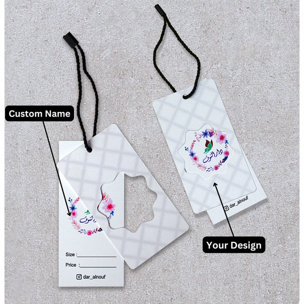 Stylish Hanging Price Tags for Products & Branding-كروت أسعار معلقة أنيقة للمنتجات والعلامة التجارية