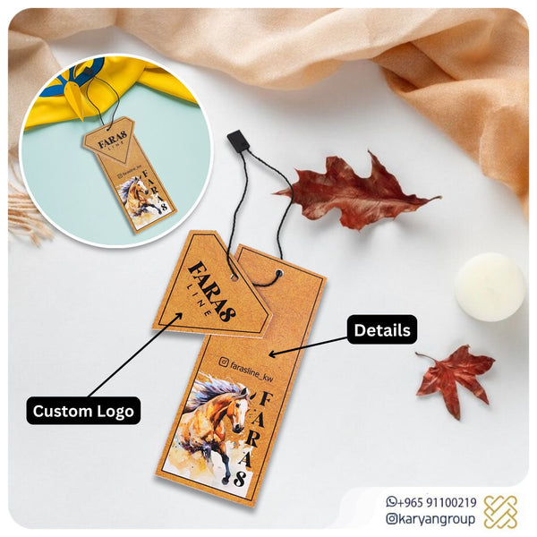 Enhance Product Displays with Custom Hanging Tags-تعزيز عرض المنتجات مع كروت أسعار معلقة مخصصة